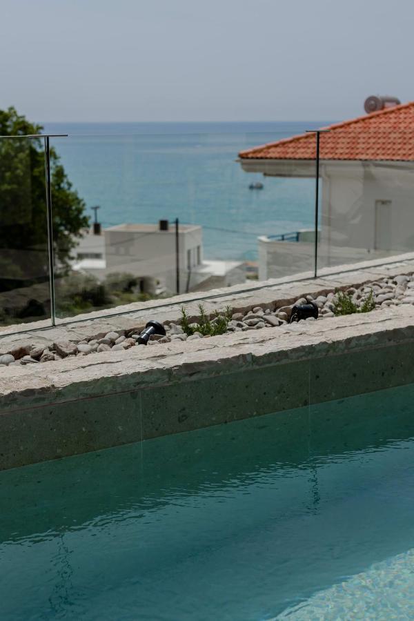 Luxury Villas Vrachos Beach - Beachfront Retreats, Private Pools Lygia  Exterior foto